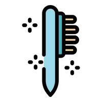 Cleaning brush creating sparkling cleanliness, hygiene and sanitation icon vector