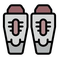 Pair of futuristic robot legs walking forward vector
