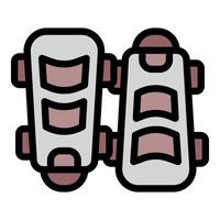Knee and elbow pads protecting joints during sporting activities vector