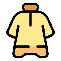 Raincoat protecting from rain, providing waterproofing and safety vector