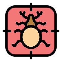 Studying insect under magnifying glass, exploring tiny world of entomology vector