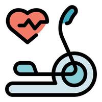Elliptical trainer enhancing cardiovascular health through exercise vector