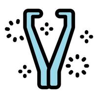 Clean tweezers for eyebrow correction creating a v shape with sparkles around vector
