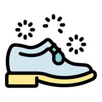 Clean and shiny dress shoe sparkling with freshness vector