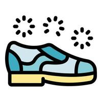 Clean and shiny dress shoe sparkling with freshness vector
