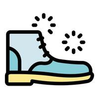 Waterproof boot keeping feet dry and comfortable in wet weather vector