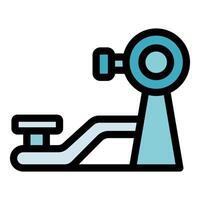 Exercise machine providing lower back support during workout vector