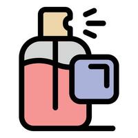 Perfume spraying pleasant scent creating fresh atmosphere vector