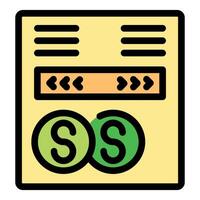 Money doubling app increasing wealth and savings icon vector