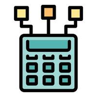 Electronic calculator managing three data flows for efficient computation vector