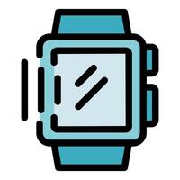 Smartwatch receiving data wireless connection modern technology icon vector