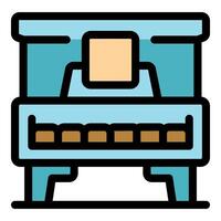 Synthesizer keyboard representing electronic music production and sound design vector
