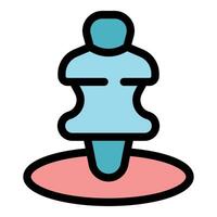 Push pin holding down important documents or paper on board vector