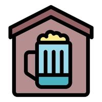 Home brewed beer inside house representing microbrewery or homebrewing vector