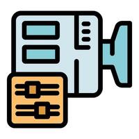 camera editing software managing settings and controls vector