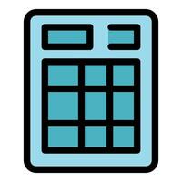 Electronic calculator performing calculations with buttons and display vector
