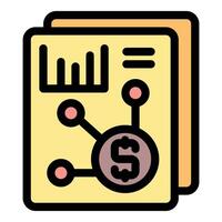 Financial report showing money analysis and investment strategy vector