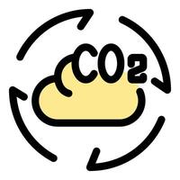 Co2 emission reduction with carbon capture and storage technology vector