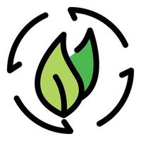 Green leaves rotating with recycle symbol, promoting eco friendly practices vector