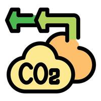 Co2 storage reducing carbon footprint with environmentally friendly technology vector
