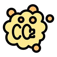 Co2 emission cloud representing air pollution and greenhouse effect vector