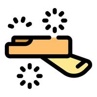 Smart air conditioner optimizing room temperature with loading icons vector