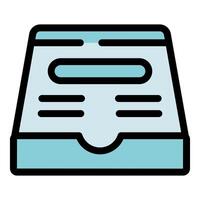 Archive box keeping documents and paper files organized vector