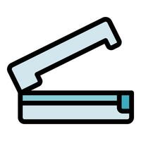 Open scanner digitizing documents efficiently in modern office vector
