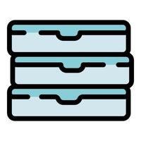 Archive boxes storing files and documents for organization vector