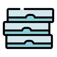 Database icon representing storing and managing digital information vector