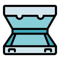 Open empty lunchbox ready for food storage vector