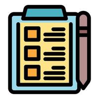 Clipboard with checklist and pen representing task management vector