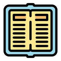 Open book showing index and chapters, education and knowledge concept vector