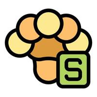 Small paw print showing letter s for size measurement vector
