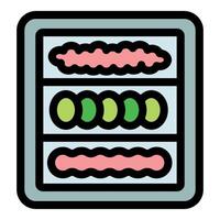 Server rack icon showing data storage and processing power vector