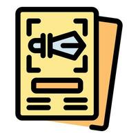 Printing service choosing printing test page with chess piece icon vector