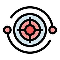 Target marketing tracking rotating around center point icon vector