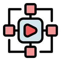 marketing digital strategy connecting content distribution channels vector