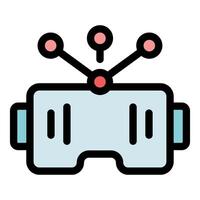 Vr glasses tracking user position in virtual reality vector