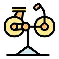 Bicycle parking rack securing modern transportation with simple stand vector