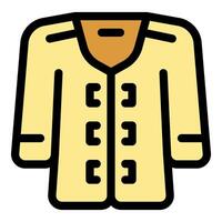 Stylish yellow trench coat with brown collar and buttoned cuffs vector