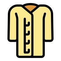 Yellow raincoat protecting from rain and bad weather vector