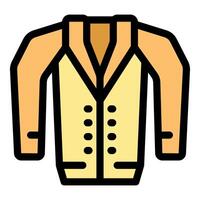 Elegant yellow blazer with wide lapels and buttoned cuffs vector
