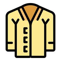 Stylish yellow jacket with wide lapels and buttoned cuffs vector