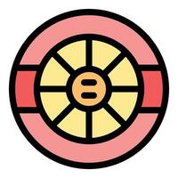 Dharma wheel rotating, symbolizing buddhist teachings and the path to enlightenment vector