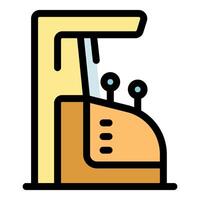 Retro arcade game machine bringing gaming fun and excitement vector