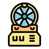 Lottery machine spinning, creating excitement and anticipation for a big win vector