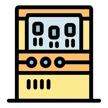 controlar panel demostración botones, indicadores, y ventilación rejas vector