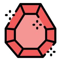 Sparkling red gemstone shining brightly, a symbol of luxury and elegance vector