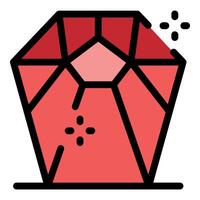 Sparkling red gemstone shining brightly, a symbol of luxury and elegance vector